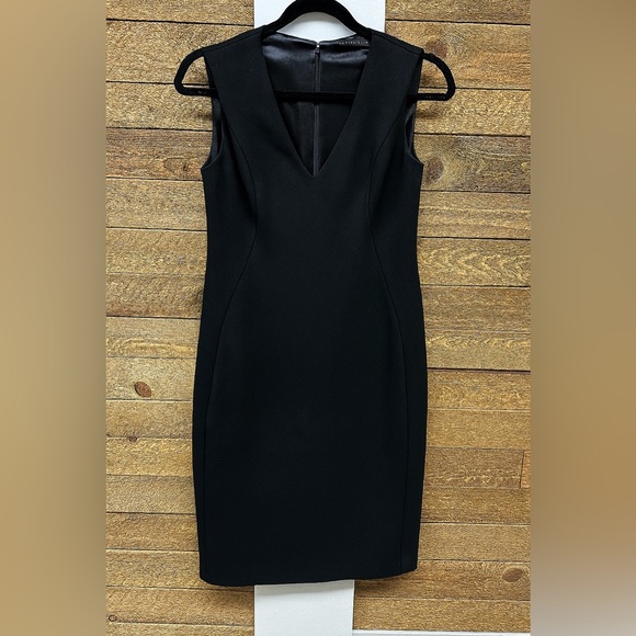 Elie Tahari Black Sheath Dress IT 44 (US 8) Sleeveless V-Neck - Picture 1 of 8